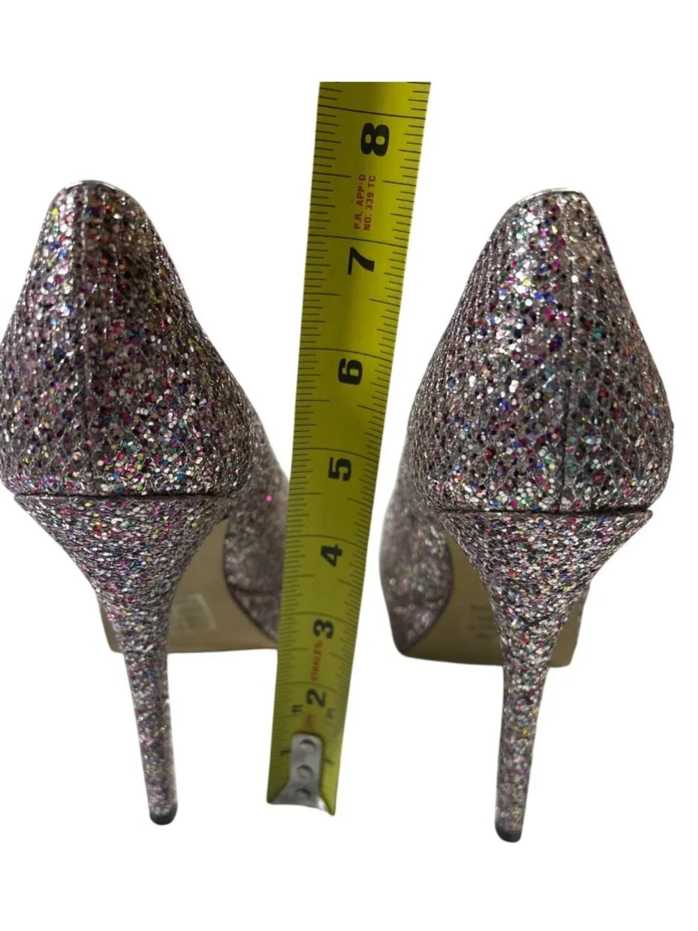 Bakers Womens Size 7M Multicolor Glitter Platform Stiletto Heels High Heel Dress